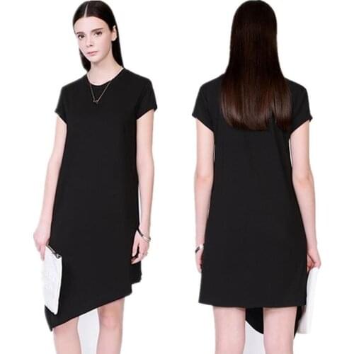 Plus size S-5XL 6XL Fashion Asymmetrical Dress,Elegant elegant ukraine dresses,Summer brand party cotton dress Blue Red Lavender