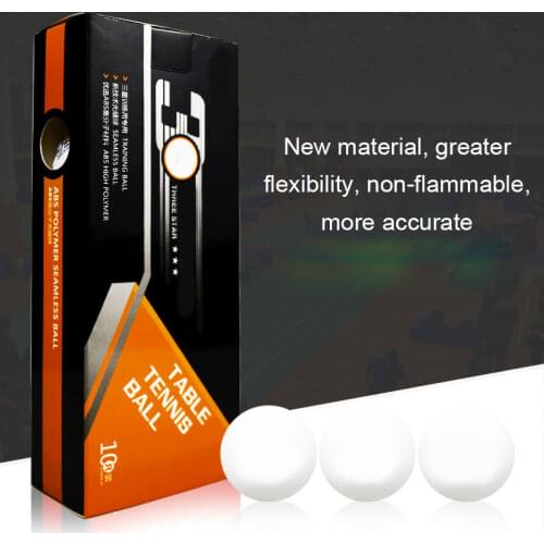 10pcs Table Tennis Balls 3 Star 40+ ABS Plastic Ping Pong Balls Table Tennis Training Balls &T8