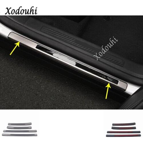 For Ford Explorer U625 2019 2020 2021 Car Styling Sticker Exterior External Pedal Door Sill Scuff Plate Threshold Edge 4pcs