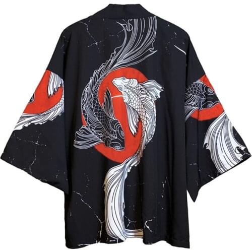 Plus oversized quick dry Summer Japanese Five Point Sleeves Kimono Mens And Womens Cloak Jacke Top Blouse Loose casual fashion