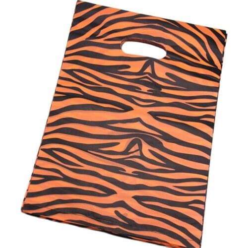 New Design Wholesale 100pcs/lot 25*35cm Luxury Fashion Stripe Gift Package Bags Plastic Underwear Clothing Packaging Bags
