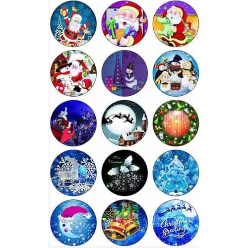 50PCS Charm Christmas Snowflake Snap Button Charms Time Gem Jewelry For 18MM DIY Button Snap Bracelet Necklace