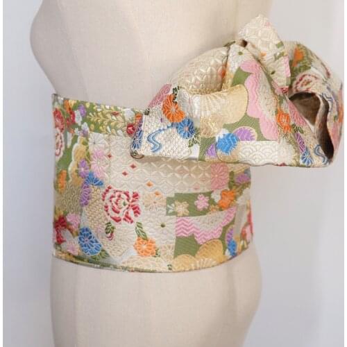 Original 2019 Kimono Accessories Japanese style floral print Waist Belt