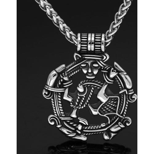 Loki, Pagan Amulet Talisman Viking God, Norse Nordic Scandinavian Valhalla Borre Necklace