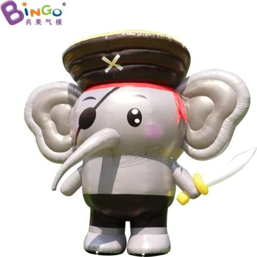 Personalized 3m inflatable lovely elephant cartoon toys balloon air blown animal model for party event decoration