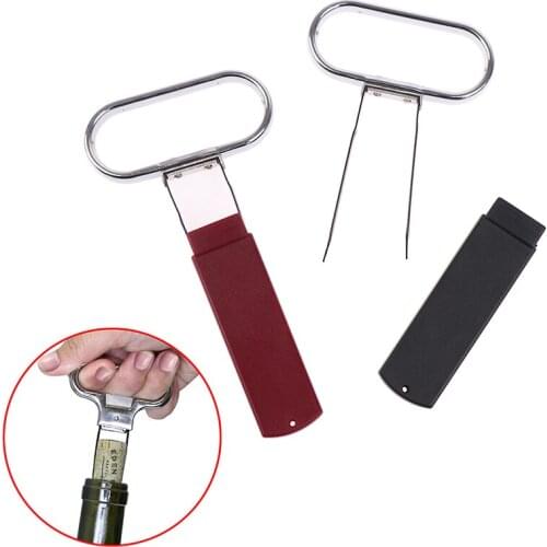 Portable Wine Bottle Opener Pumps Cork Corkscrew Out Tool Handheld Labor-saving Type Bottle Cork Pulle
