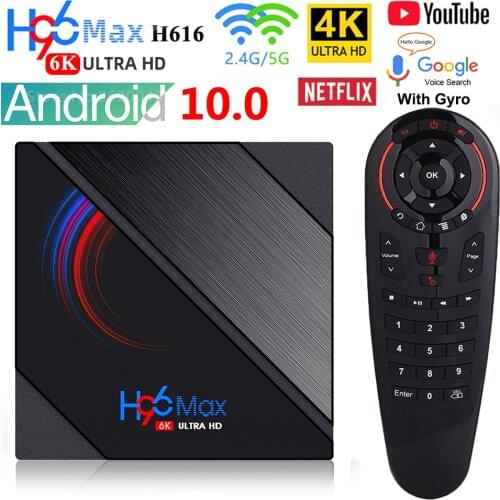 Smart TV Box Android 10.0 H96 max H616 Quad Core 4GB 32GB 64GB HD 6K 2.4G 5G WiFi BT Android Box TV Media Player
