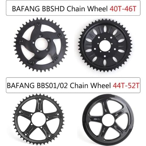 BAFANG/8FUN Mid Drive Motor 40T-46T Chain Wheel BBS01B BBS02B 44T-52T BBSHD 750W 1000W Motor E-Bike Chainwheel Conversion Kits