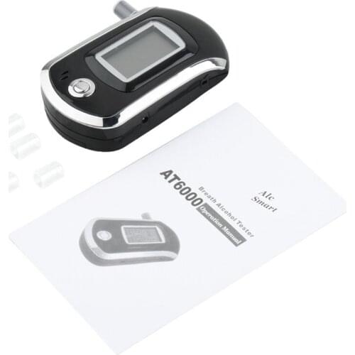 Alcohol Tester Professional Digital Breathalyzer Breath Analyzer with Large Digital LCD Display 5 Pcs Mouthpieces HOT