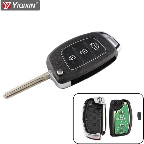YIQIXIN 3 Buttons Remote Key ID46 Chip For Hyundai New I30 IX35 IX25 IX45 Elantra Santa Fe Sonata TOY40 Blade Fob Control 433Mhz