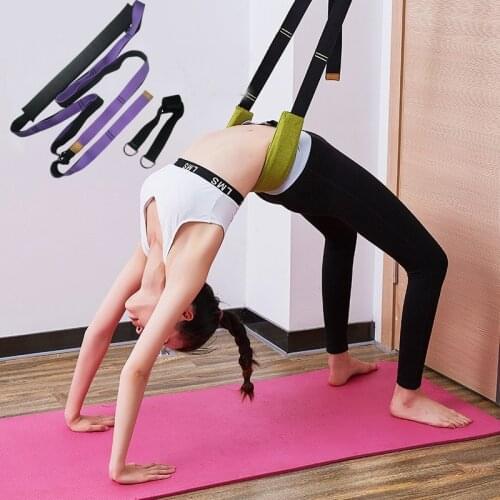 Yoga Strap Exercise Gym Belt Door Flexibility Stretching Legs Stretcher Strap for Yoga Pilates Ballet Resistance Fitness Bands