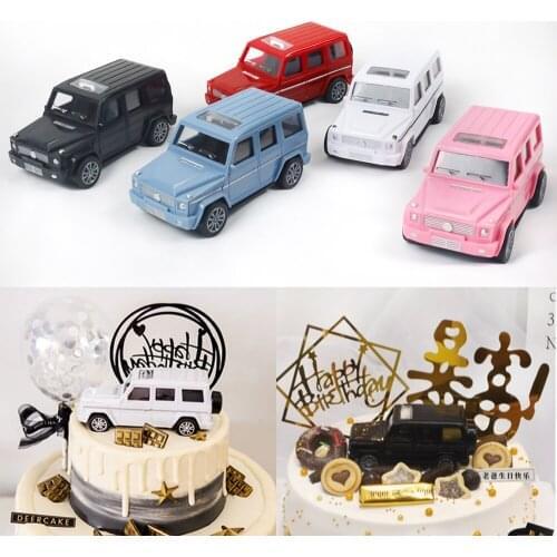 Cartoon Car Cake Decorations Boy Girl Happy Birthday Party Cake Baking Decors Supplies Baby Shower Cake Topper Kids Gift Cars