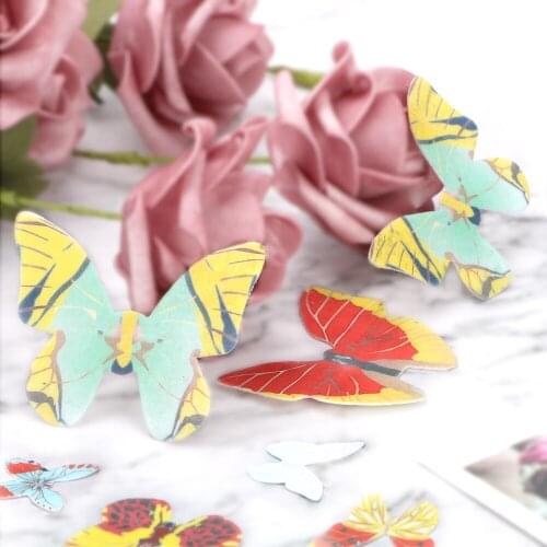 Birthday Wedding Decor Bakeware 40 Piece/Set Butterfly Cake Decoration Edible Glutinous Wafer Rice Paper Cake Cupcake Topper