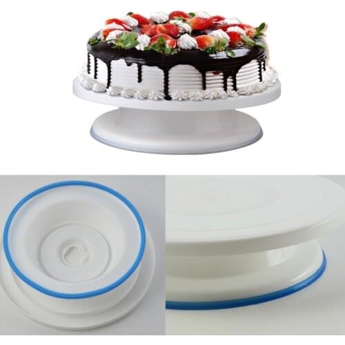 Revolving Cake Plate Decoration Stand Platform Baking Plate Turntable Round Rotating Cupcake Baking Rotating Carved Shape
