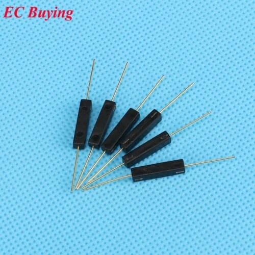 50 PCS Plastic Type Reed Switch 2 * 14 Normally Open Magnetic Control Switch GPS-14A Anti-Vibration/Damage Contact For Sensor NO