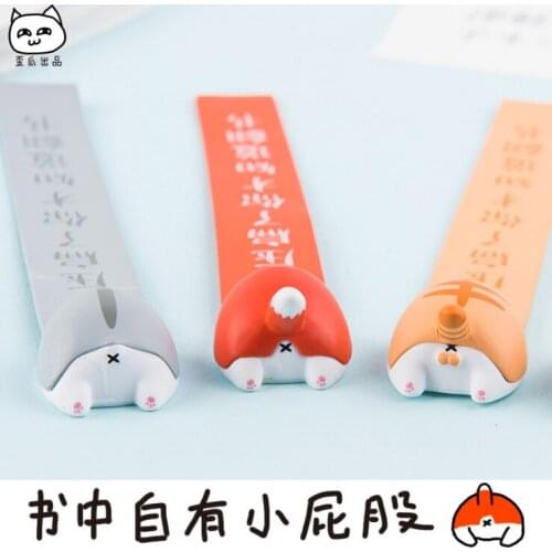 Corgi Ass Bookmark Stationery Cute Creative Simple Student Children Design Anime Literary Fine Brand Name Material
