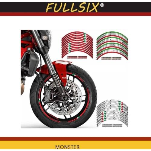 Motorcycle Parts Thick Edge Outer Rim Sticker Stripe Wheel Decals For DUCATI MONSTER
