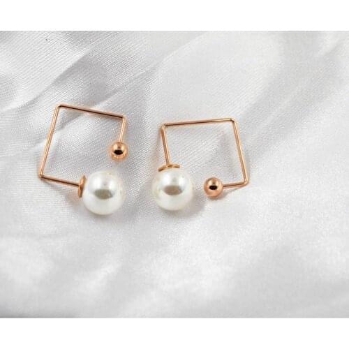 Pearl Vintage Earrings For Ladies Earrings New Ins Popular Copper Metal Fashion Earrings Drop shipping