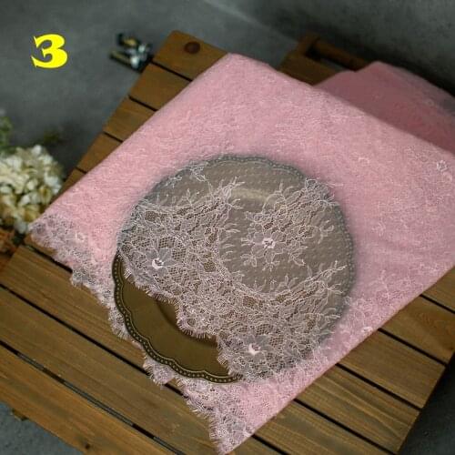 1.5 meters wide and 3 meters long European style pink eyelash lace clothing fabric DIY home table cloth curtain fabric