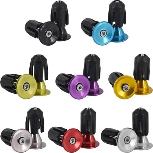 1 Pair Bicycle Grip Handlebar End Cap Aluminium Alloy Lock MTB Mountain Handle Bar Grips End Plugs for Bike Handlebar Accessory