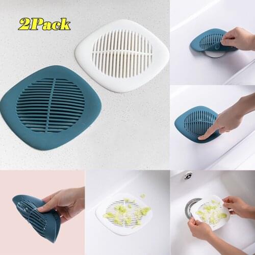 2PC Sink Filter Bathroom Sink Drain Hair Floor Drain Cover Kitchen Sewer Filter Bathroom Kitchen Toliet Strainer Accessories