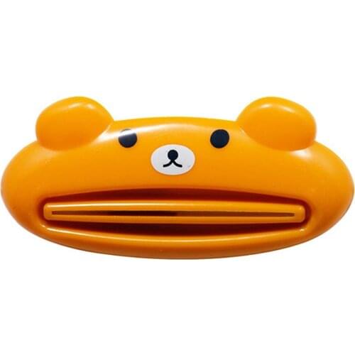 2 Pieces Cute Animal Multifunction Toothpaste Squeezer Home Bathroom Facial Cleanser Dispenser Color Random