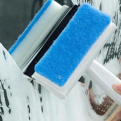 2 In 1 Glass Cleaning Brush Wiper Mirror Bathroom Kitchen Ceramic Tile Wall Cleaning Brush