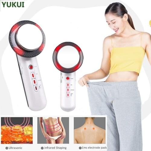 3 in 1 Anti Cellulite Massager Ultrasound Cavitation EMS Infrared Slimming Massager For Face Body Fat Burner Weight Loss Machine