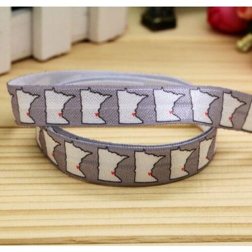 5/8'' Free shipping Fold Elastic FOE state printed headband headwear hairband diy decoration wholesale OEM P5707