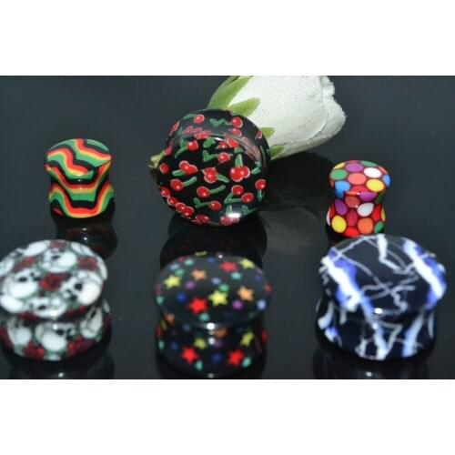 LOT 60pcs Body Jewelry-Resin Ear Plugs Tunnels Expanders Ear Expander Free Shippment 12MM-20MM