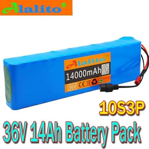 Alalito 10S3P 36V 14Ah li-ion battery series lithium ion battery pack,used in electric bicycle,electric toys,electric drill