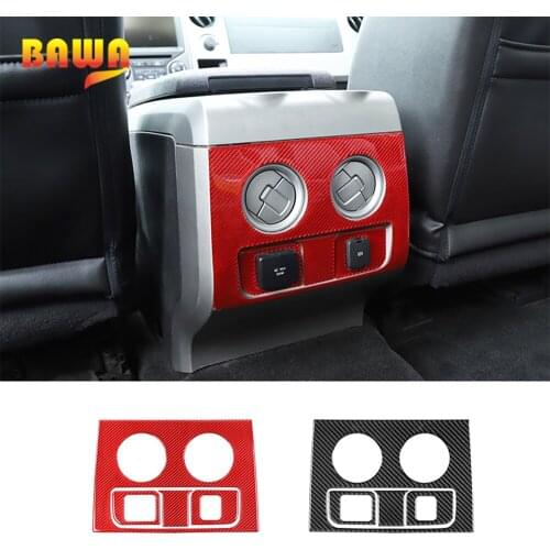 BAWA Car Stickers Armrest Box Air Outlet Decoration Trim Carbon Fiber Sticker Accessories for Ford F150 Raptor 2009-2014