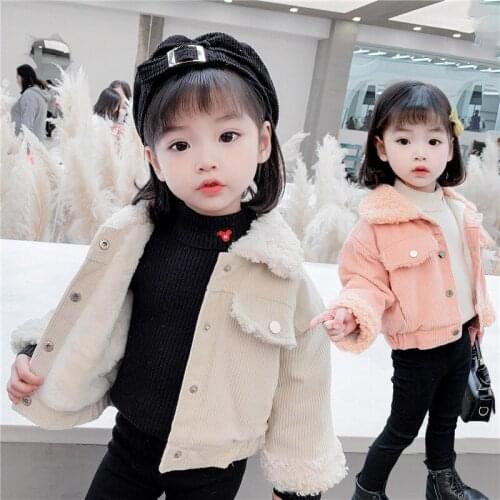Girls Babys Kids Coat Jacket Outwear 2021 Vintage Winter Autumn Thicken Warm Overcoat Top Sport Cardigan Childrens Clothing