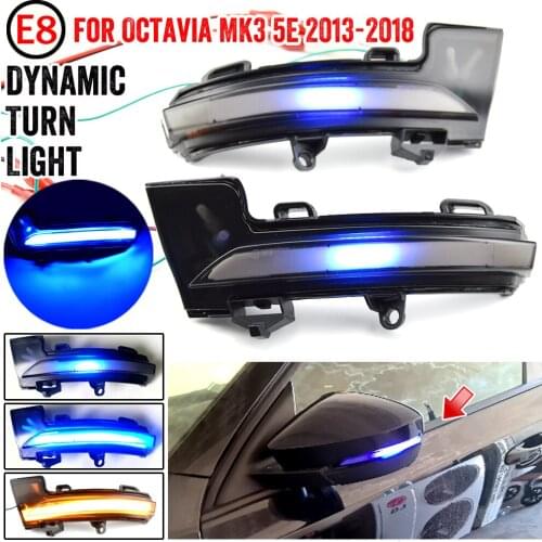 Dynamic Blinker Rearview Side Mirror Indicator LED Turn Signal Light For Skoda Octavia Mk3 A7 5E 2014 2015 2016 2017 2018 2019