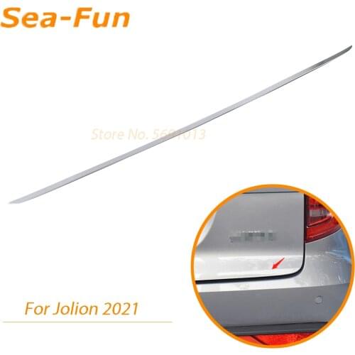 For Haval Jolion 2021 Rear Door Trim Car Tailgate Strips Stickers Rear Door Trunk Trim Cover Chrome Stainless Steel Accessories