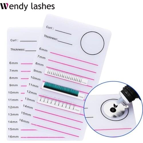 Brand New Acrylic Eyelash Board Professional Individual Eyelash Extension Hand Plate Acrylic White Eyelash Plate Eyelash Tools