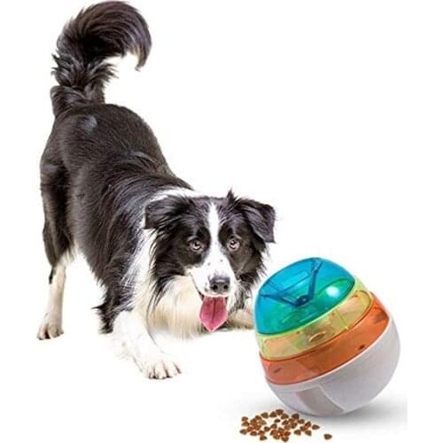 Pet Dog Treat Dispensing Toy Interactive Dogs Tumbler Food Leaking Toys Pet IQ Playing Ball for Small Medium Large Dogs and Cats