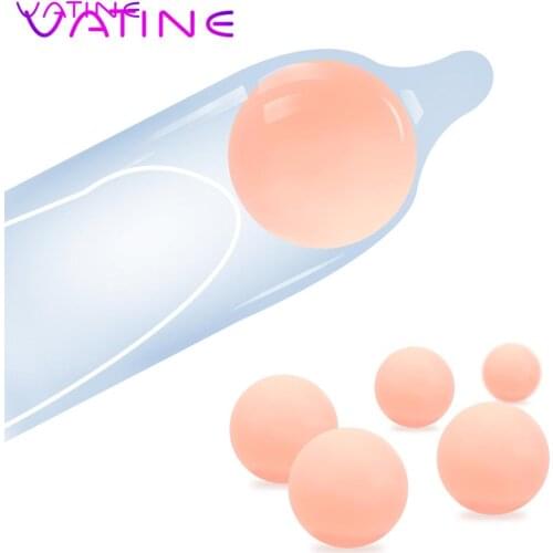 VATINE Intimate Goods Penis Extender Beads Soft Head Attachment Normal Condom Sex Toys for Men Reusable Ball Penis Enlargement