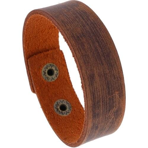 Jessingshow Fashion Men Genuine Leather Bracelet Wide Wrap Cuff Bangle Punk Wristband Jewelry Gift Men Women Pulsera Hombre