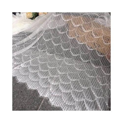 European-style black and white gradient eyelash clothing lace fabric accessories curtain lace trim decoration skirt fabric