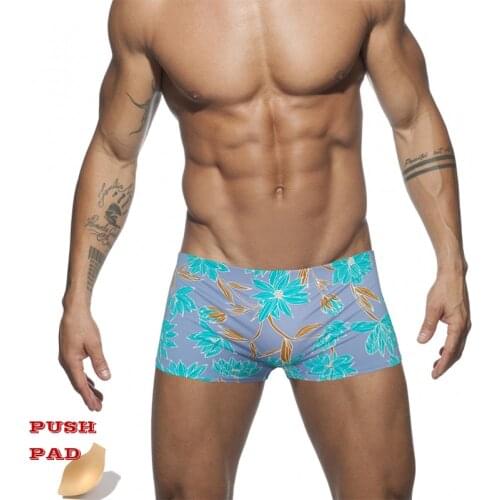 Low Waist Swimsuit Printing Swimwear Men 2020 Push Pad Mens Trunks Summer Fashion Swimming Suit Bathing Beach Wear Sea Surf