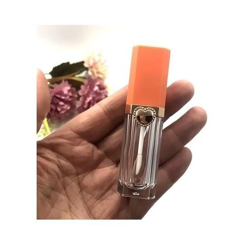 Square Clear Empty Lip Gloss Tube Lips Balm Bottle Brush Container Mini Refillable Bottle Lipgloss Tube 10/30/50pcs