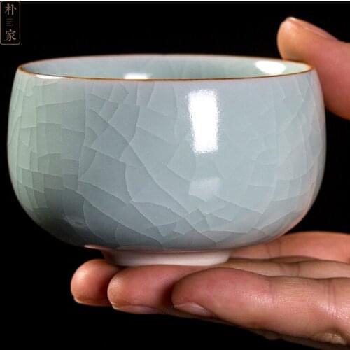Li Tinghuai your kiln ceramic cups sample tea cup masters cup powder blue ruzhou your porcelain pieces of personal cup