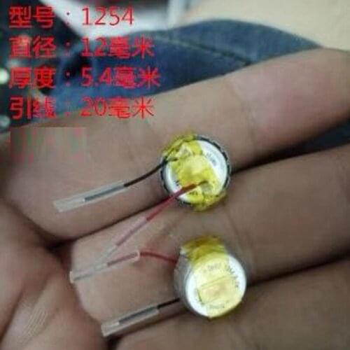 LIR1254 1254 Tape Line Rechargeable Li-ion Battery 65MAH 3.6V Button Battery Rechargeable Battery
