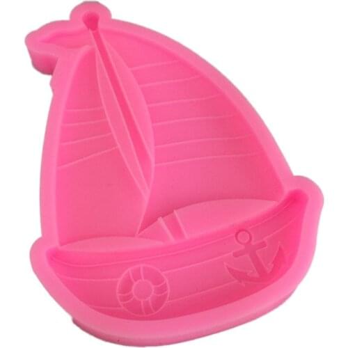 Small sailing boat smooth sailing boat silicone mold chocolate Mu Si fondant baking mold gypsum modeling soap base mold