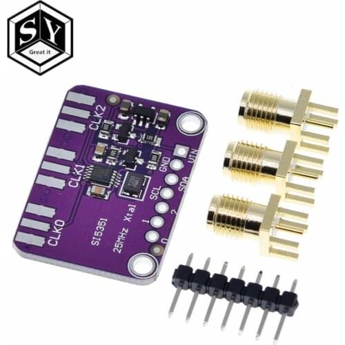 Great it DC 3V-5V CJMCU-5351 Si5351A Si5351 I2C Clock Generator Breakout Board Module Signal Generator Clock 8KHz-160MHz