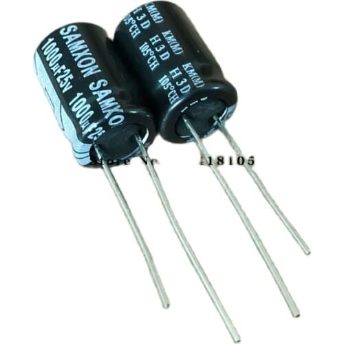 20PCS/Lot New 25V1000UF 10X16 KM Series Electrolytic Capacitor 1000UF25V