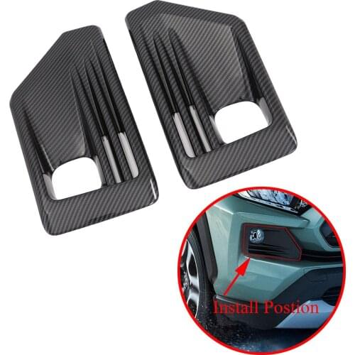 Carbon Fiber Front Foglight Cover Accessories Fit For Toyota RAV4 2019 2020 Adventure Head Fog Light Lamp Trim Molding