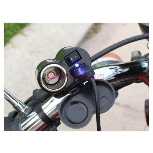 By DHL or Fedex 200pcs 12V Car Motorcycle Bike Waterproof Cigarette Lighter USB Power Charging Socket hot sale