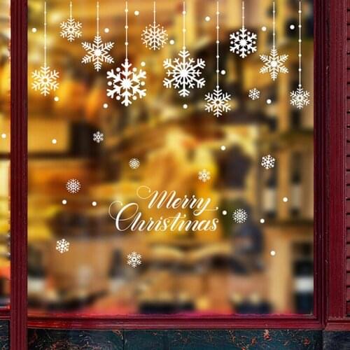 Christmas Snowflake Wall Stickers Snowflake Patterns Decorative Wall Stickers For Glass Windows And Doors In Spring Festival